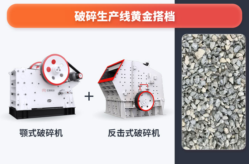 Jaw crusher + counterattack crusher in processing granite